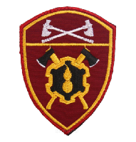 Шеврон инженерные воинские части Приволжского округа войск Национальной гвардии, Росгвардии РФ, 7,5х10 см