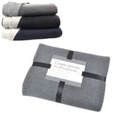 Плед "Твин" двусторонний, серый,  130х150 см; акрил,  вышивка; плотность 350 г/м2