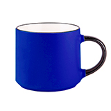 Кружка MARINA, матовая, синий с черным,  450мл, фарфор
