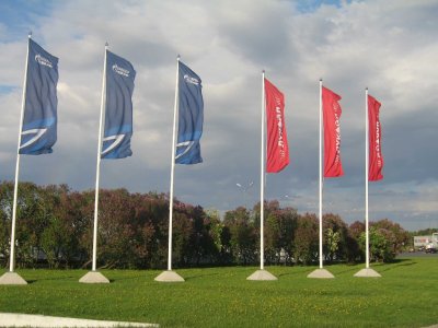 Флаг сетка, шелк 150*500 см