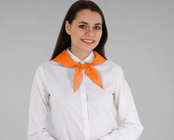 Косынка Лолла из шелка расцвечивания 70х70х100, однотонная